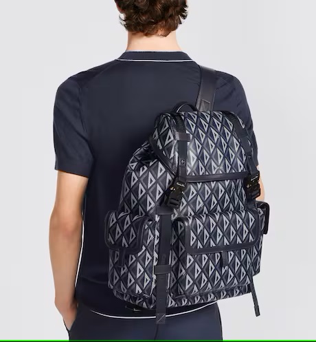 Dior Hit The Road Backpack Dior Gray CD Diamond Canvas