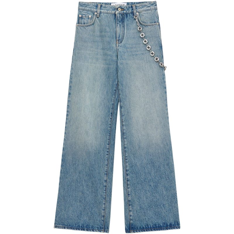 LOEWE Baggy Mid-Rise Chain Jeans