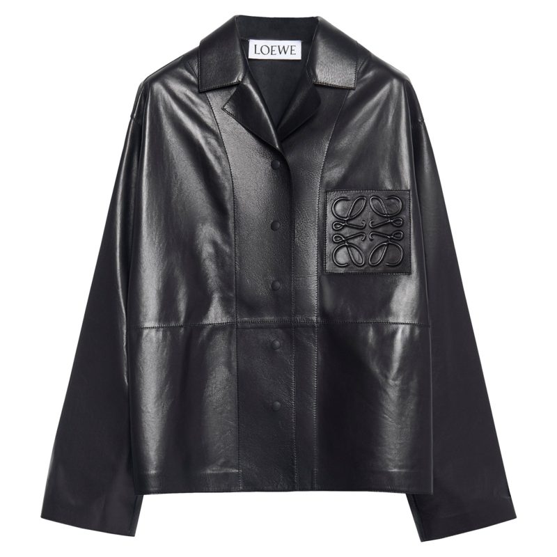 LOEWE Leather Anagram-Detail Shirt