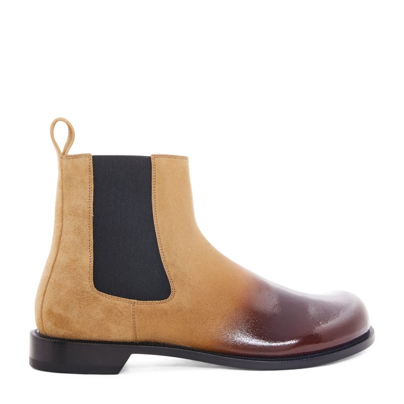 LOEWE Leather-Blend Campo Chelsea Boots