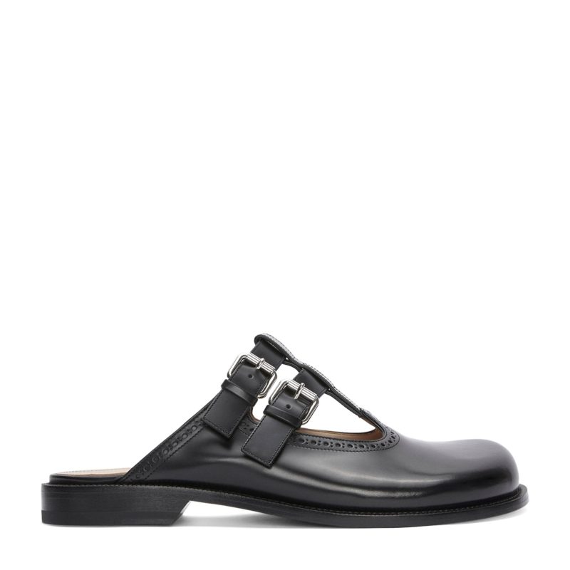 LOEWE Leather Campo Mary Jane Mules