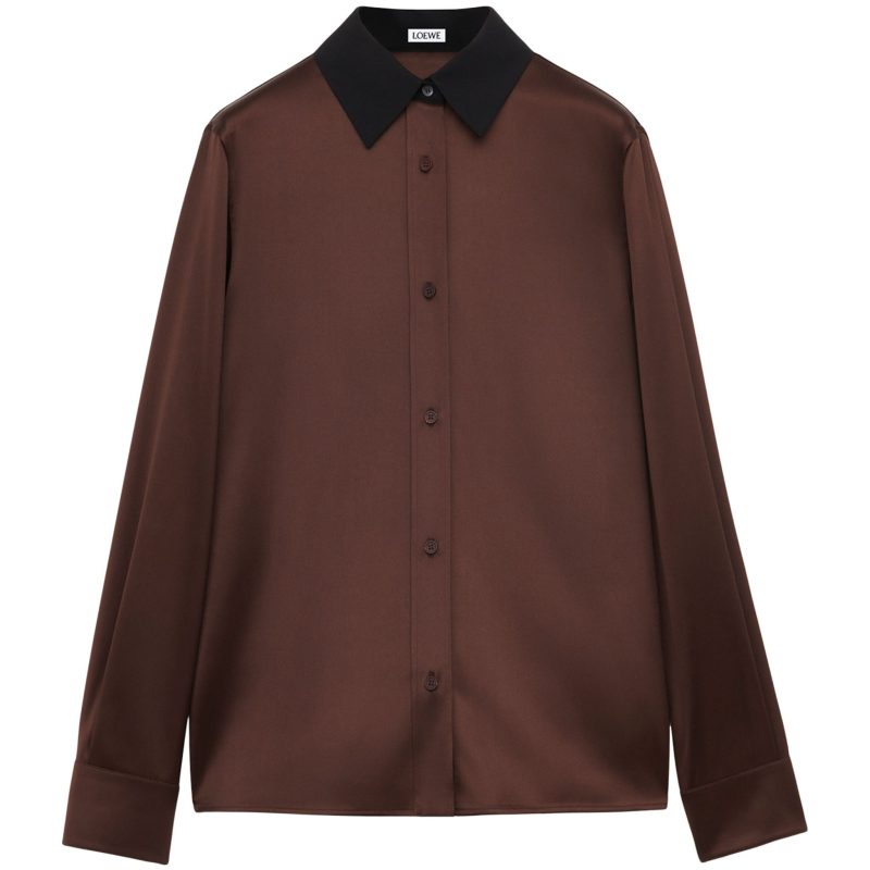 LOEWE Silk-Blend Long-Sleeve Shirt
