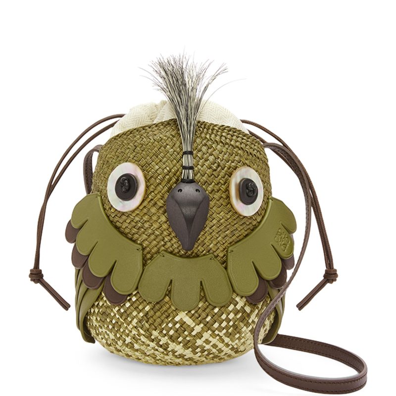 LOEWE x Paula's Ibiza Iraca Palm-Leather Bird Cross-Body Bag