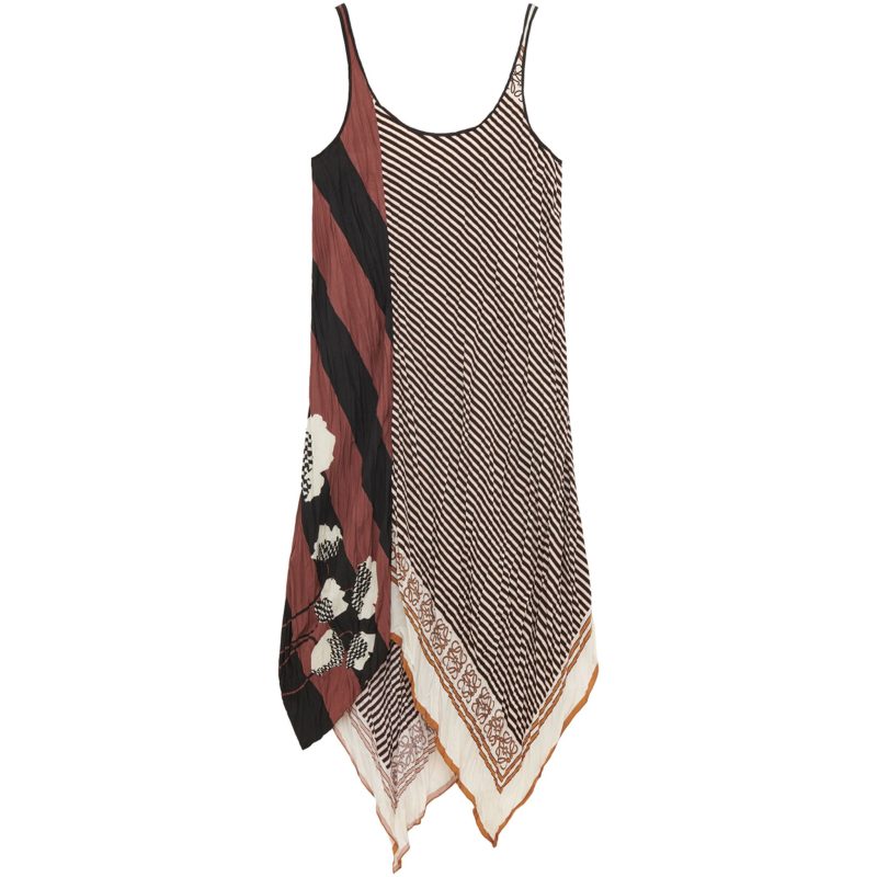LOEWE x Paula's Ibiza Striped Asymmetric Mini Dress