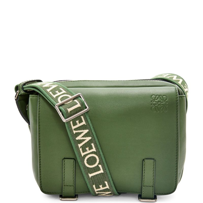 LOEWE XS Leather Military Messenger Bag